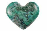 Polished Malachite & Chrysocolla Heart - Peru #210995-1